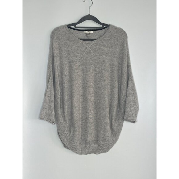 Tyler‎ Boe 100% Cashmere Curved Hem Knit Dolman Sleeve Sweater Light Gray XS - Picture 1 of 9